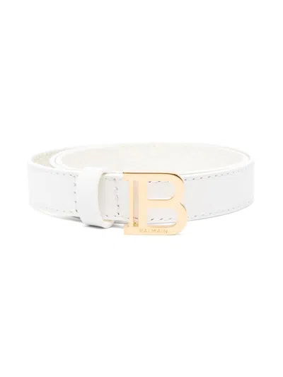 Balmain Paris Kids Belt In White