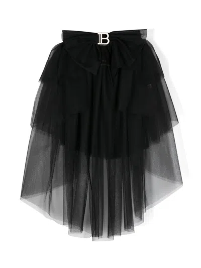 Balmain Paris Kids Skirt In Black