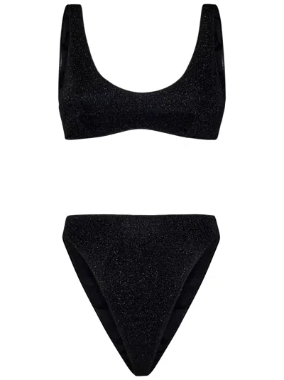 Oseree Oséree Lumière Bra 90s Bottom Bikini In Black