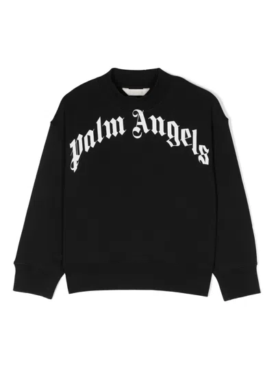 Palm Angels Kids Sweatshirt In Black