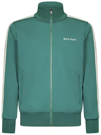 Palm Angels Classic Logo Track Jacket In Green