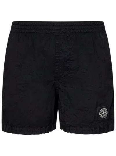 Stone Island Junior Kids'  Swimsuit In Black