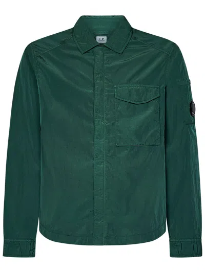 C.p. Company Chrome-r Long-sleeved Overshirt In Green