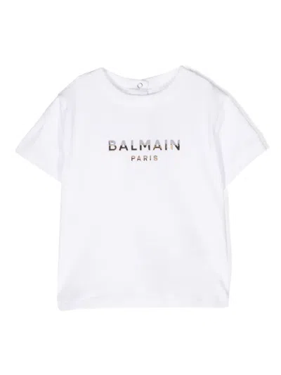 Balmain Paris Kids T-shirt In White