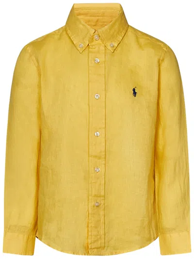 Polo Ralph Lauren Kids Shirt In Yellow