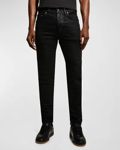 Purple Men's Stretch-denim Skinny Jeans In Black Midnight Oil