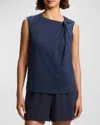 Theory Twisted Apex Pure Tank Top In Nocturne Navy