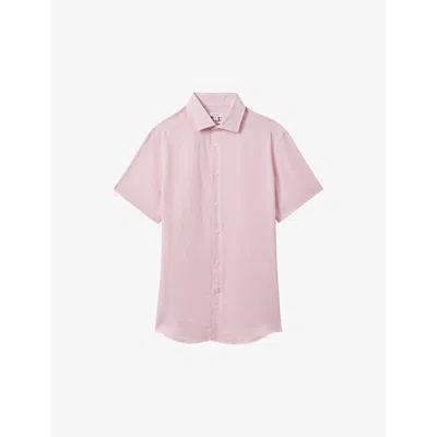 Reiss Holiday - Flamingo Slim Fit Linen Button-through Shirt, M