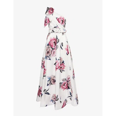 Rebecca Vallance Womens Print Aveline Floral-pattern Woven Gown