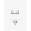 Missoni Womens Multicolor White Base Chevron Triangle-cup Bikini