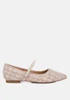 London Rag Mowie Mary Jane Flat In Gold