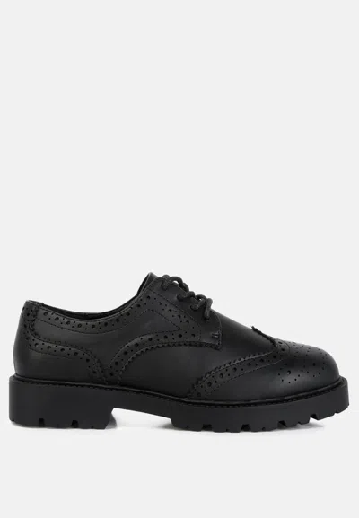 London Rag Milou Lug Sole Derby Shoes In Black