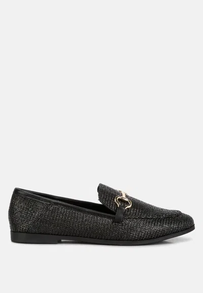 London Rag Jiro Horsebit Detail Flat Loafers In Black