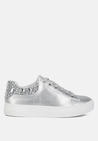 London Rag Gems Sneakers In Silver