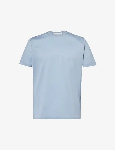 Arne Mens Light Blue Essential Short-sleeved Cotton-jersey T-shirt