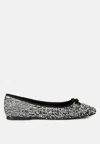 London Rag Lettie Sequin Embellished Ballet Flats In Black