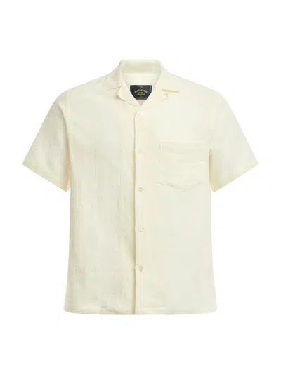Portuguese Flannel Men's Grain Cotton Short Sleeve Shirt White