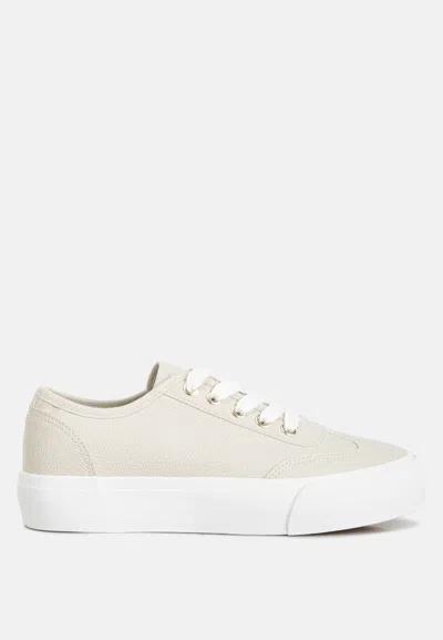 London Rag Zenda Chunky Flatform Sneakers In White