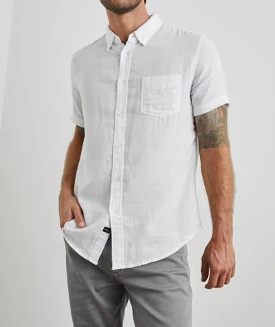 Rails Fairfax Relaxed Fit Short Sleeve Shirt In White
