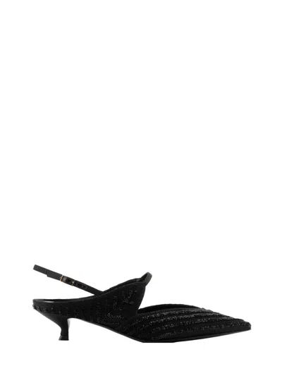 Giorgio Armani Sandals In Nero+nero