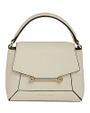 Strathberry Nano Leather Mosaic Top-handle Bag In Vanilla/gold