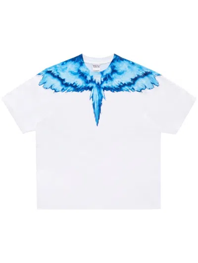 Marcelo Burlon County Of Milan Colordust Wings-print Cotton T-shirt In White