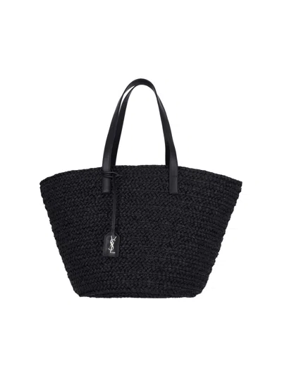 Saint Laurent "panier" Shoulder Bag In Black  