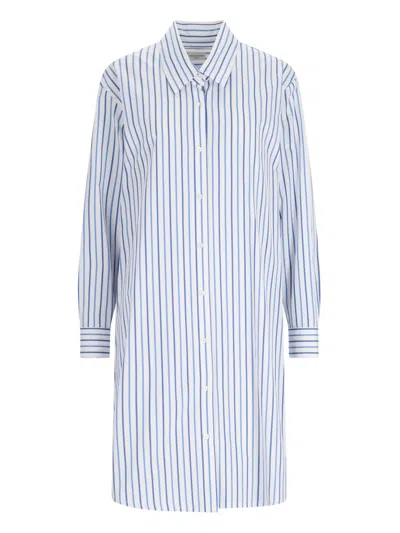 Dries Van Noten Striped Cotton-poplin Shirt Dress In White