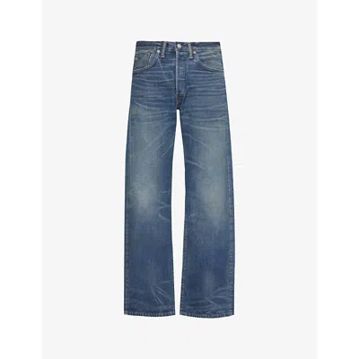 Rrl Straight-leg Mid-rise Regular-fit Jeans In Grandfalls Wash