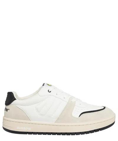 Barrow Logo-print Panelled Sneakers In White