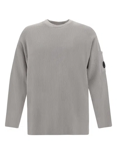 C.p. Company Chenille Sweater In Grey
