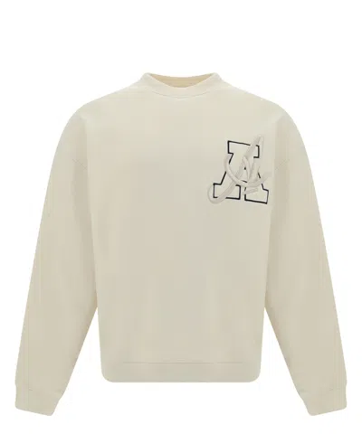 Axel Arigato Logo-embroidered Cotton Sweatshirt In Neutrals