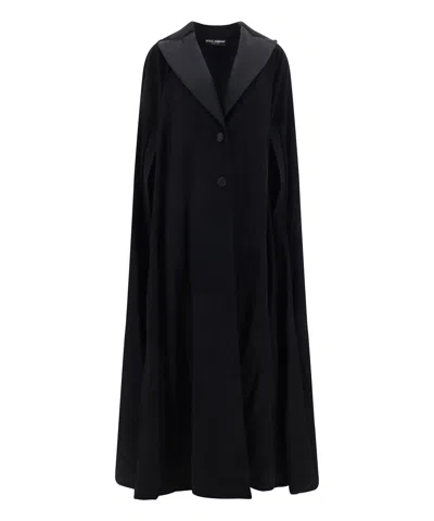 Dolce & Gabbana Cappa Coat In Black