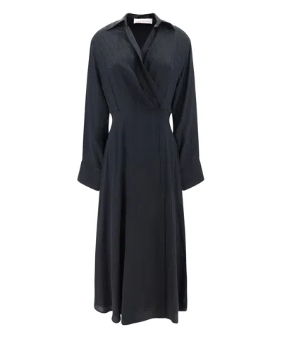 Valentino Toile Iconographe Midi Dress In Black