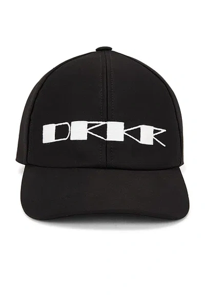 Rick Owens Drkshdw Logo-embroidered Baseball Cap In Black & Milk