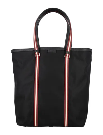 Bally Code Tote Ns In Black+palladio