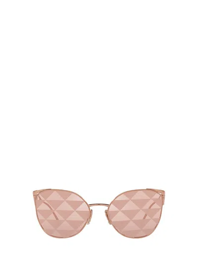 Prada Eyewear Sunglasses In Pink Gold