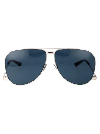 Saint Laurent Eyewear Aviator Sunglasses In Silver