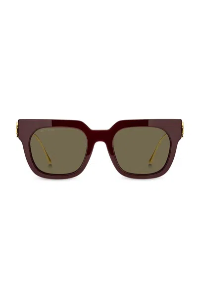 Etro Squre Frame Sunglasses In Red