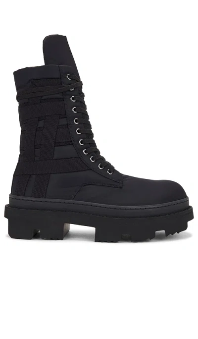 Rick Owens Drkshdw Army Megatooth Ankle Boot In White
