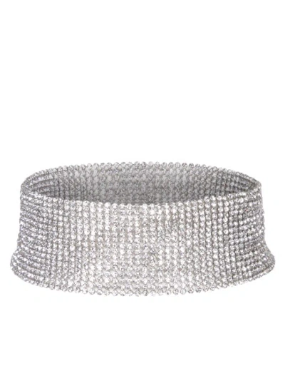 Rabanne Paco  Pixel Crystal Silver Collar