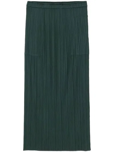 Issey Miyake Pleats Please  New Colorful Basics 3 Long Skirt Clothing In Green