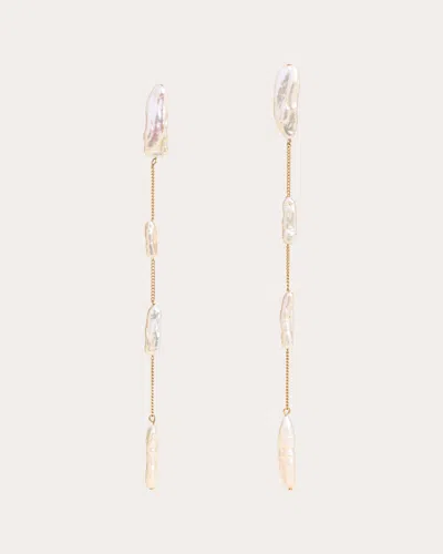 Cult Gaia Amun Gold-tone Pearl Earrings In White