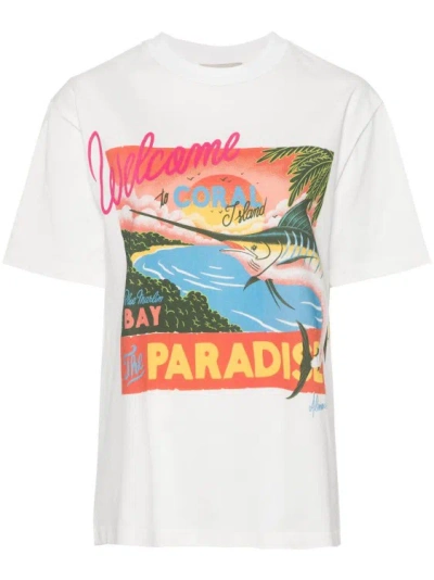 Alemais Coral Bay Cotton T-shirt In White