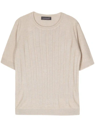 Lorena Antoniazzi Purl-knit T-shirt In Grey