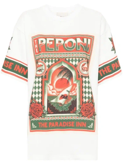 Alemais Peponi-print Organic Cotton T-shirt In Multicolor