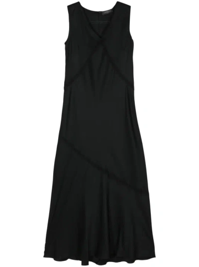 Lorena Antoniazzi Sleeveless Crepe Midi Dress In Black