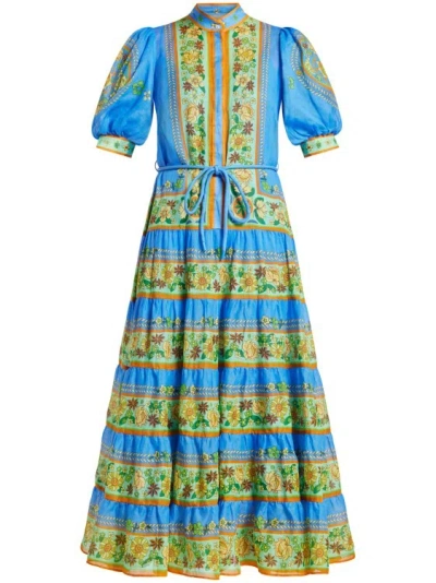 Alemais Linda Floral-print Midi Dress In Multicolor