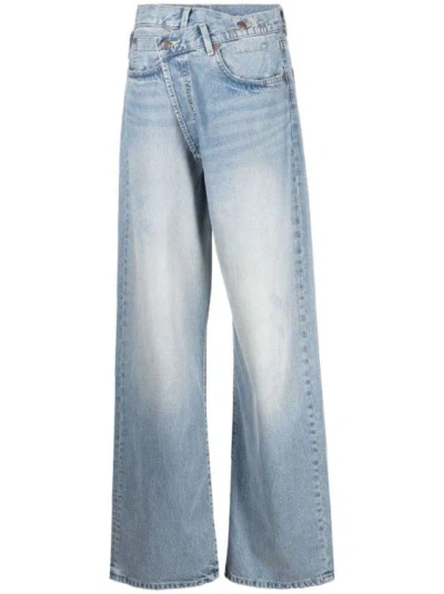 R13 Crossover Wide-leg Jeans In Blue
