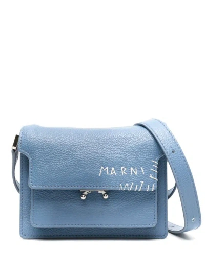 Marni Mini Trunk Crossbody Bag In Blue